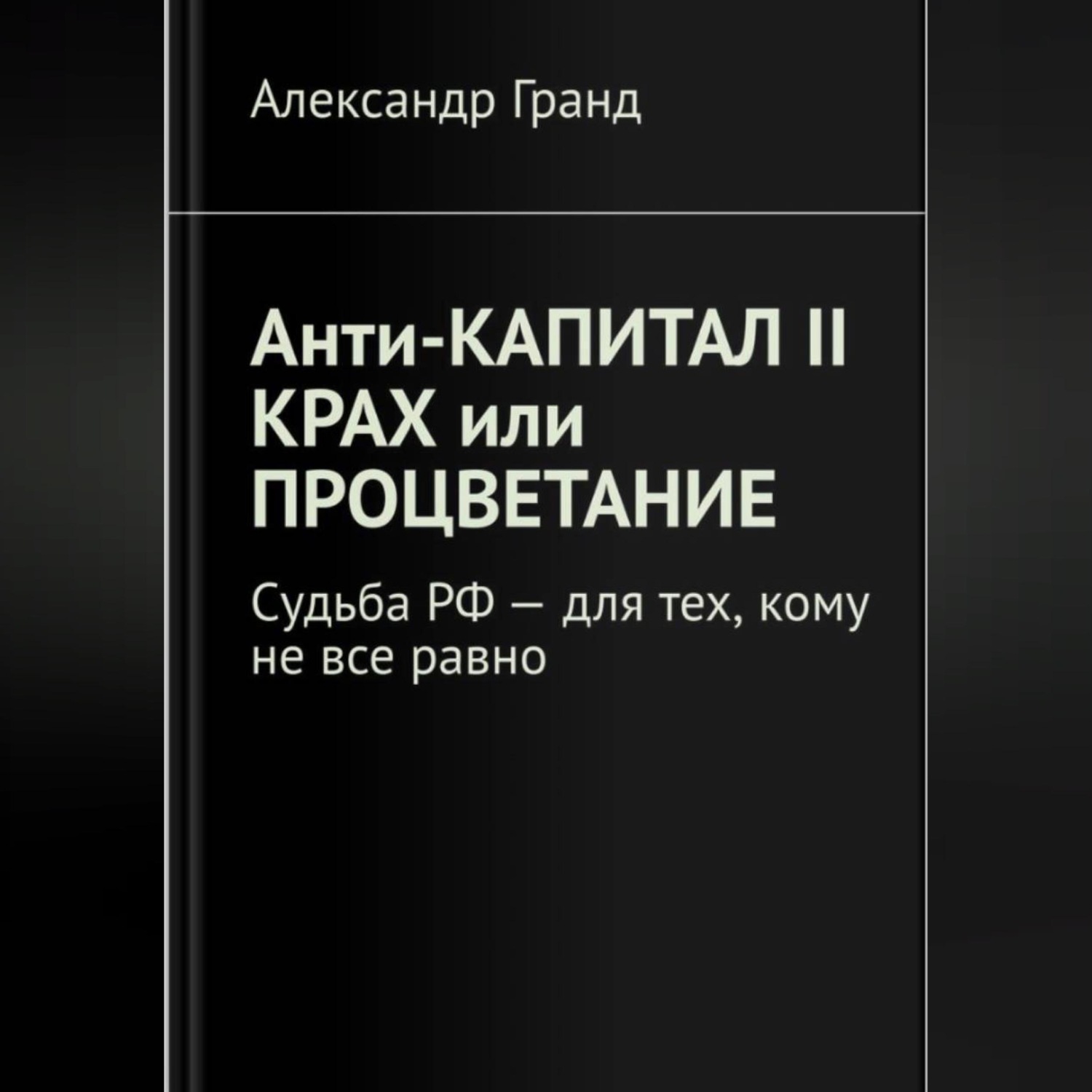 Обложка книги «Анти-капитал II. Крах или процветание»
