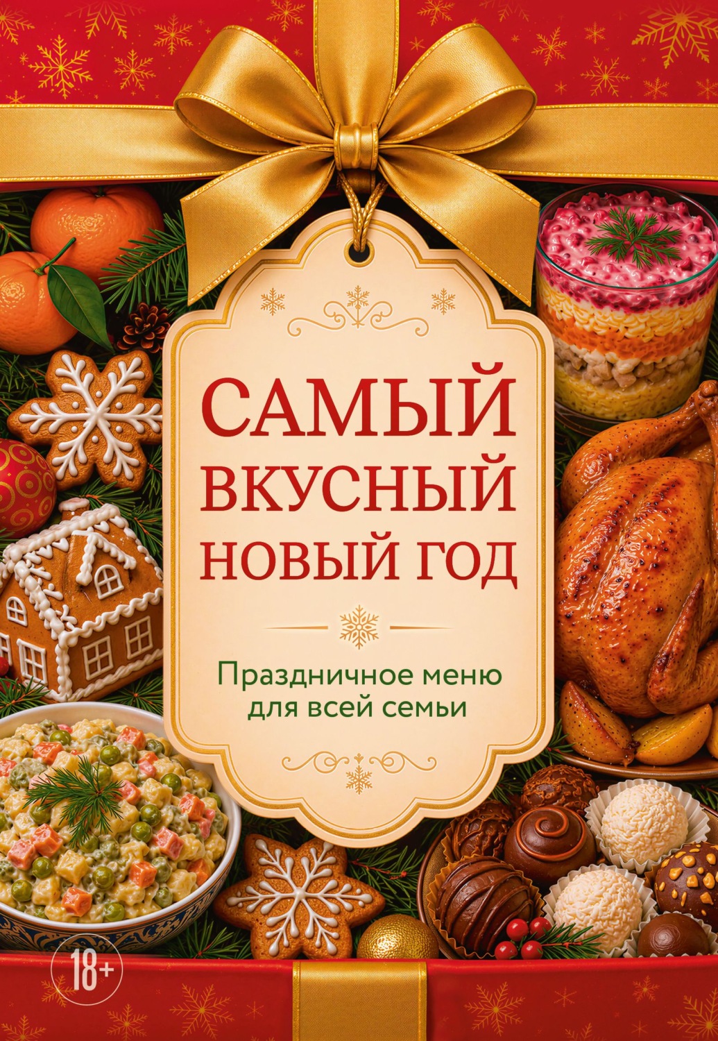 Обложка книги «Самый вкусный Новый год. Праздничное меню для всей семьи»