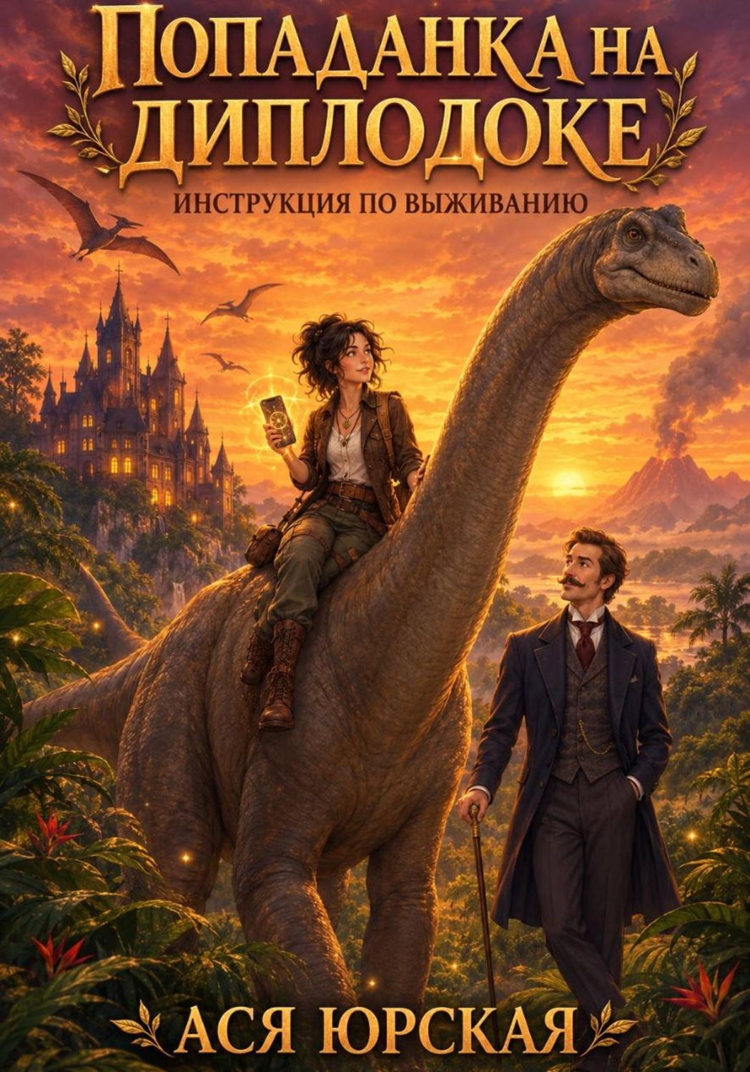 Обложка книги «Попаданка на диплодоке: инструкция по выживанию»