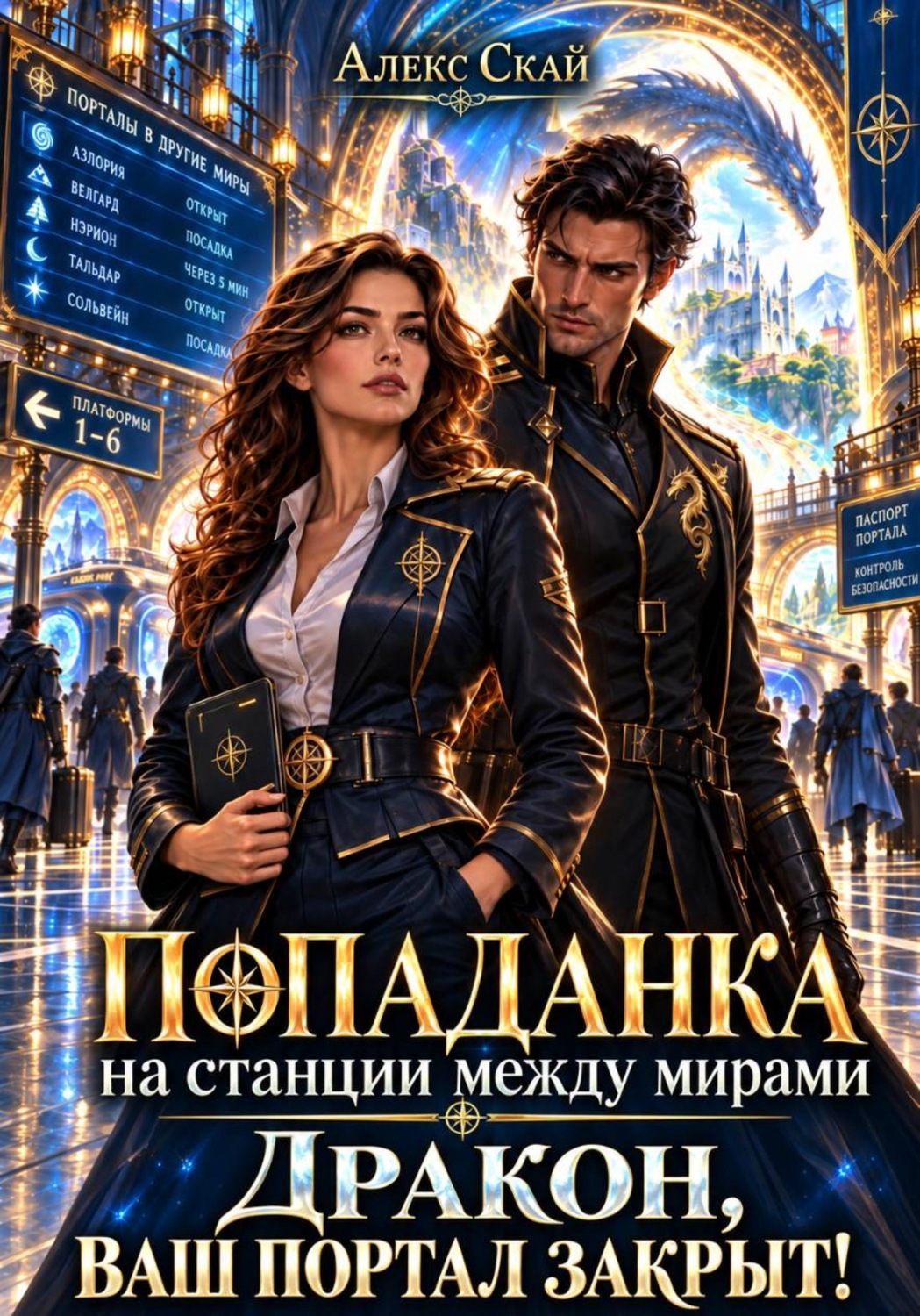 Обложка книги «Попаданка на станции между мирами. Дракон, ваш портал закрыт!»
