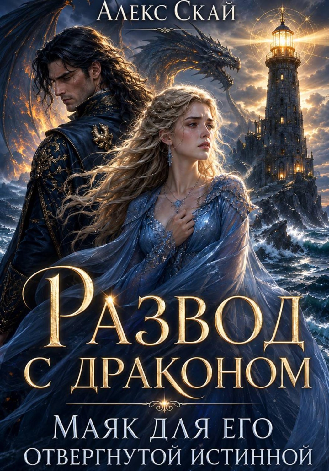 Обложка книги «Развод с драконом. Маяк для его отвергнутой истинной»