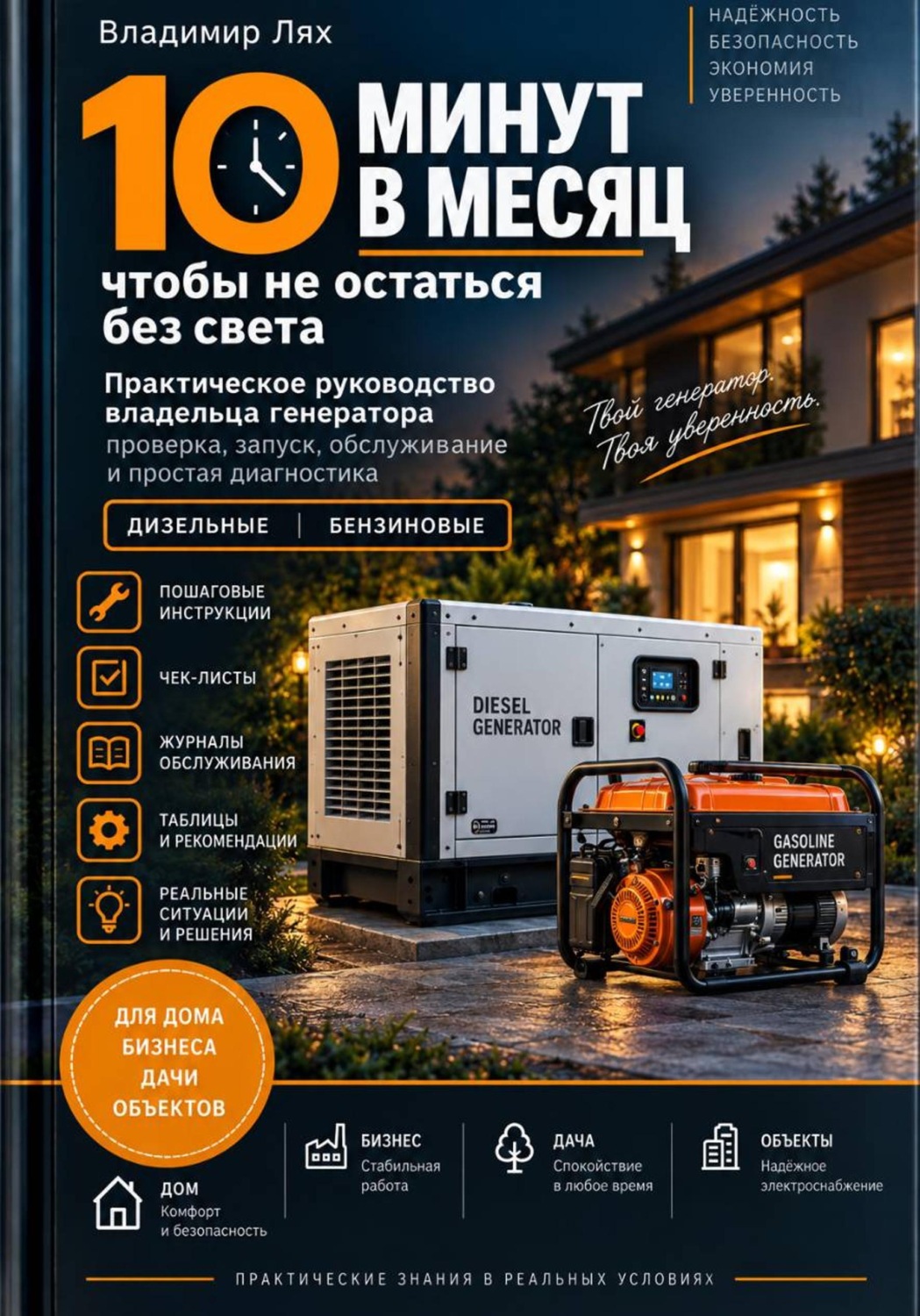 Обложка книги «10 минут в месяц, чтобы не остаться без света»
