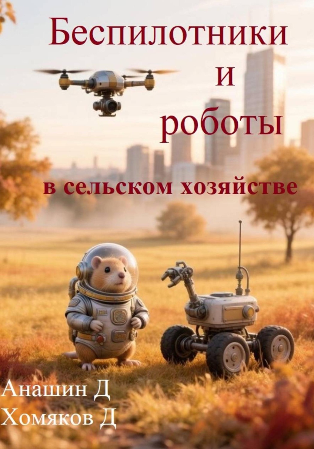 Обложка книги «Беспилотники и роботы в сельском хозяйстве»