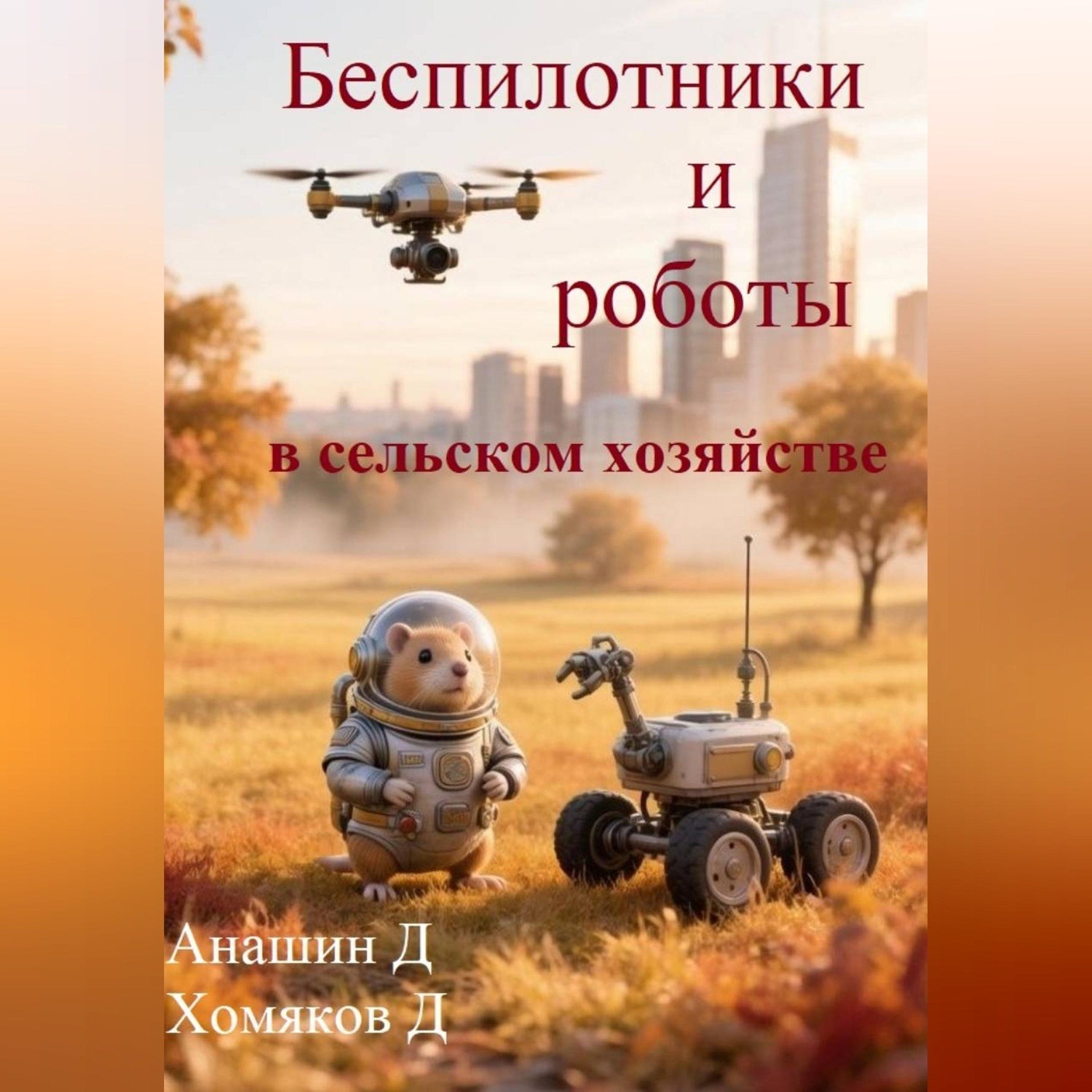 Обложка книги «Беспилотники и роботы в сельском хозяйстве»