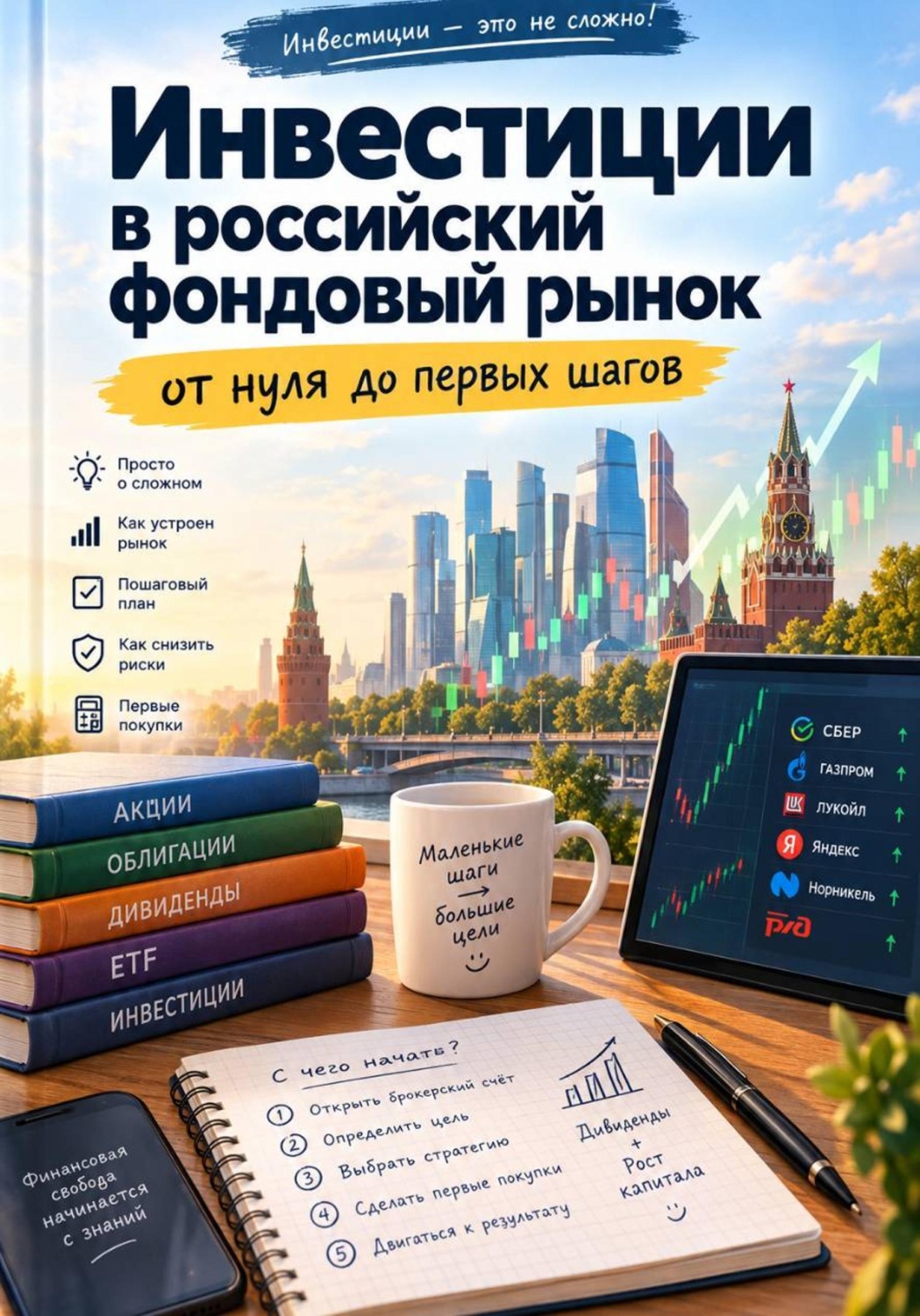 Обложка: Инвестиции в российский фондовый рынок: от нуля до первых шагов