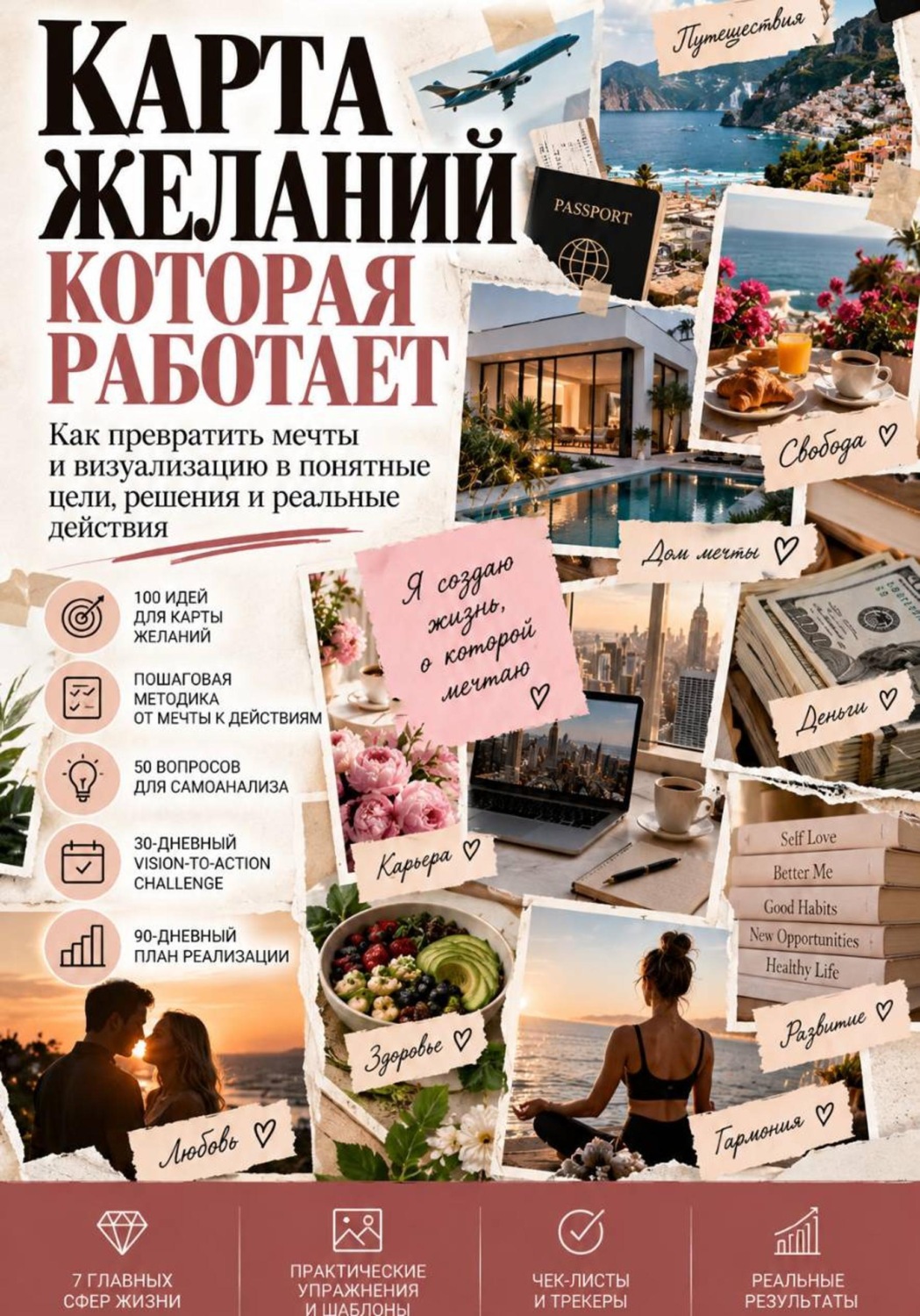Обложка книги «Карта желаний, которая работает»