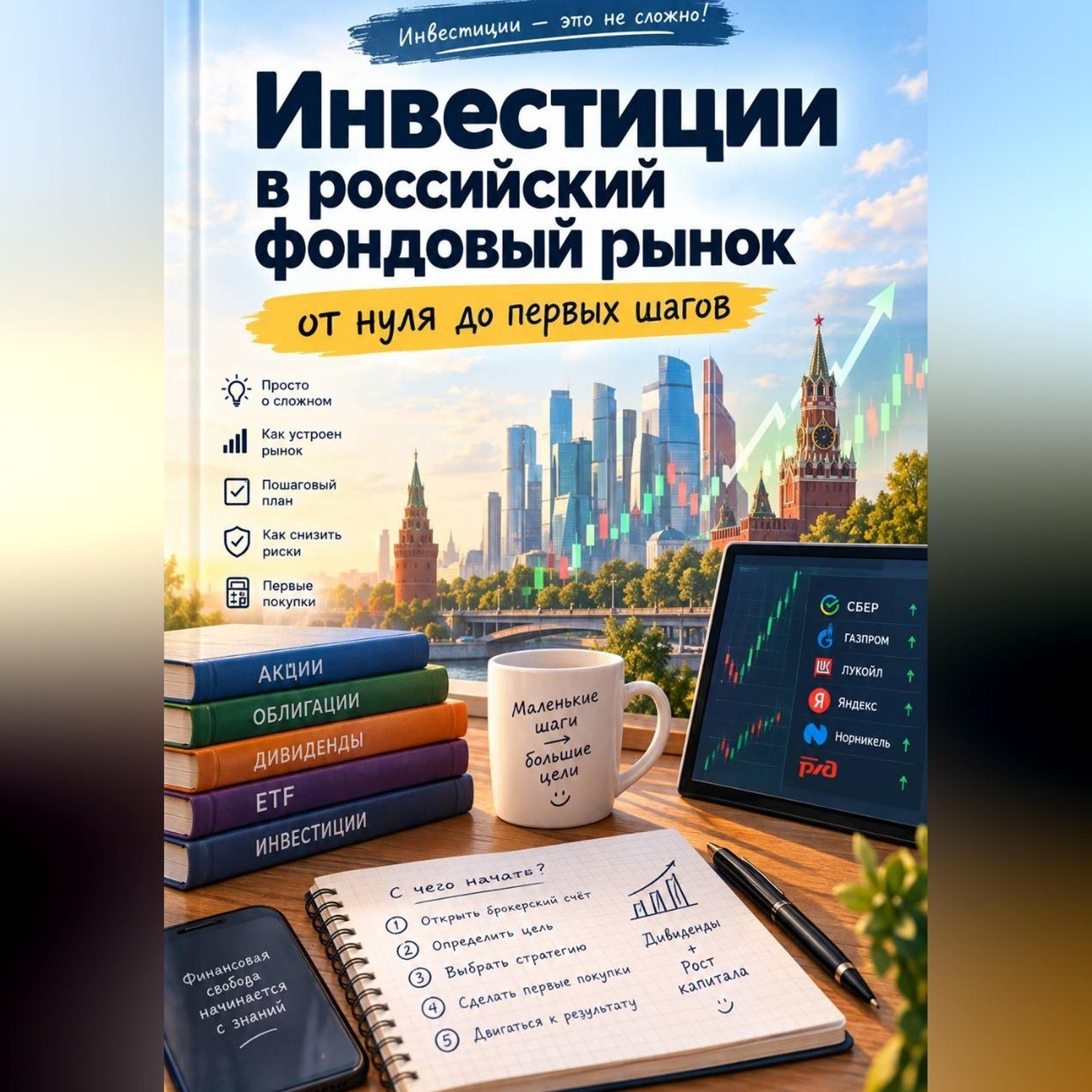 Обложка книги «Инвестиции в российский фондовый рынок: от нуля до первых шагов»