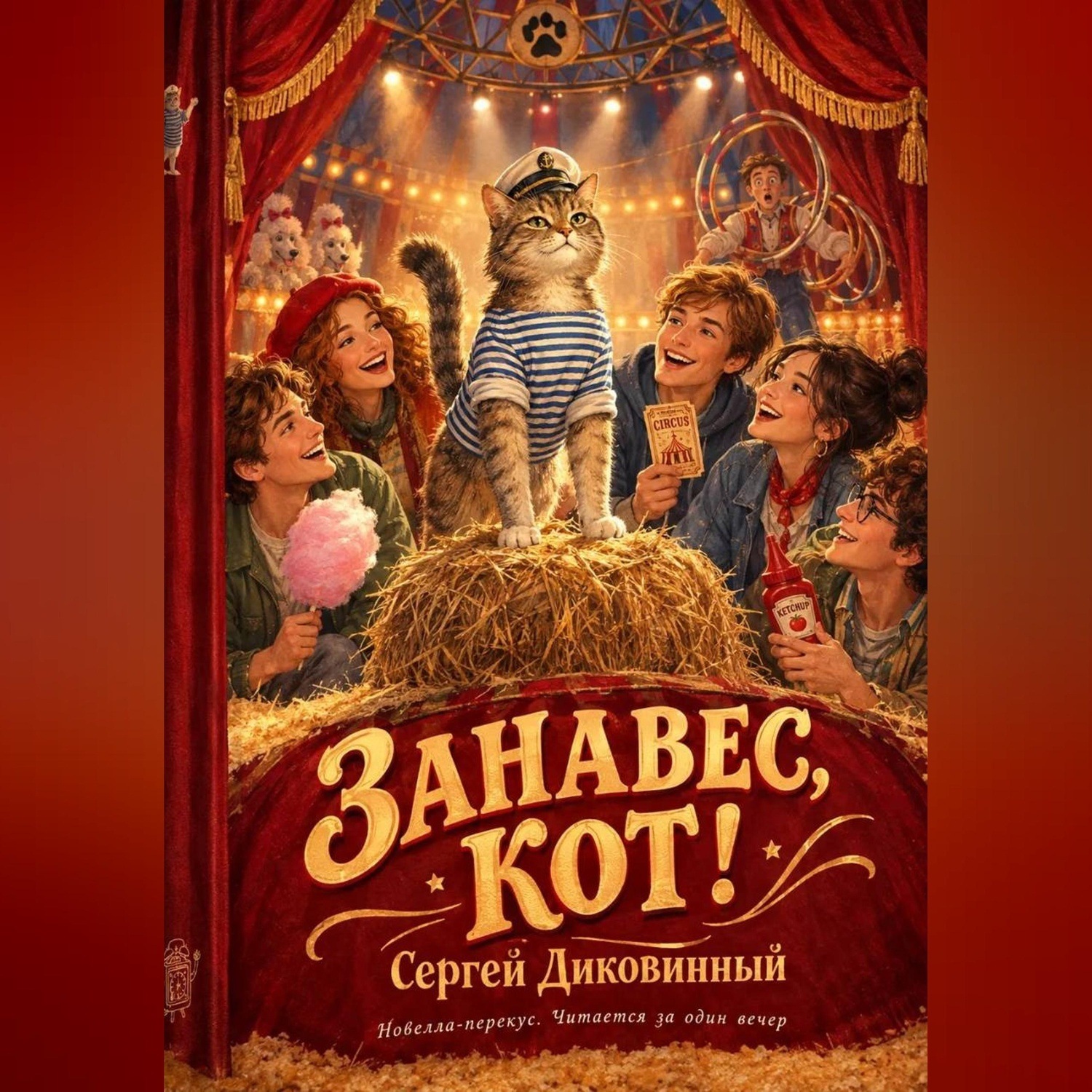 Обложка книги «Занавес, кот!»