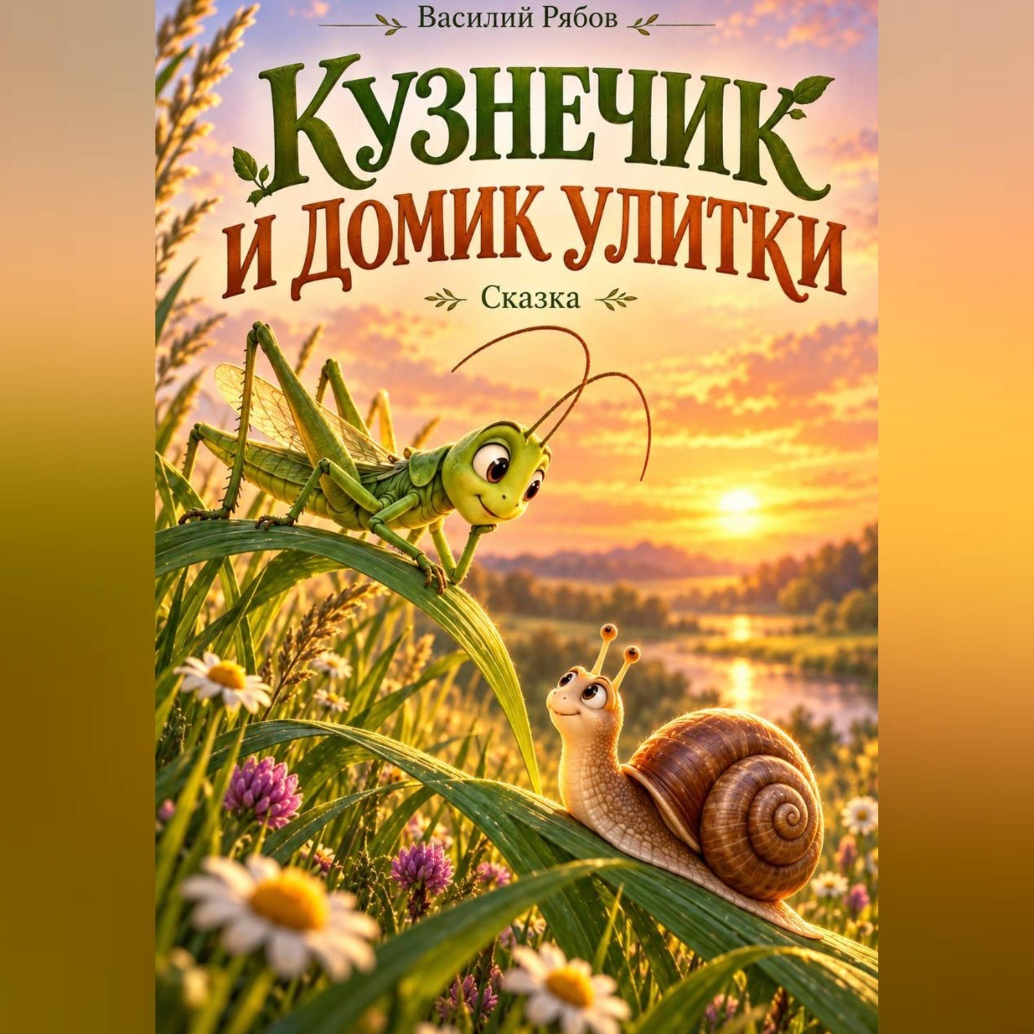 Обложка книги «Кузнечик и домик Улитки»