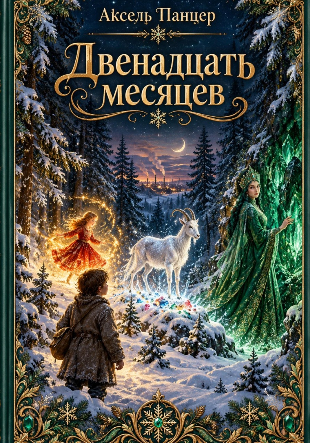 Обложка книги «Двенадцать месяцев. Январь. След серебряного копытца. Февраль. Огневушкино лето.»