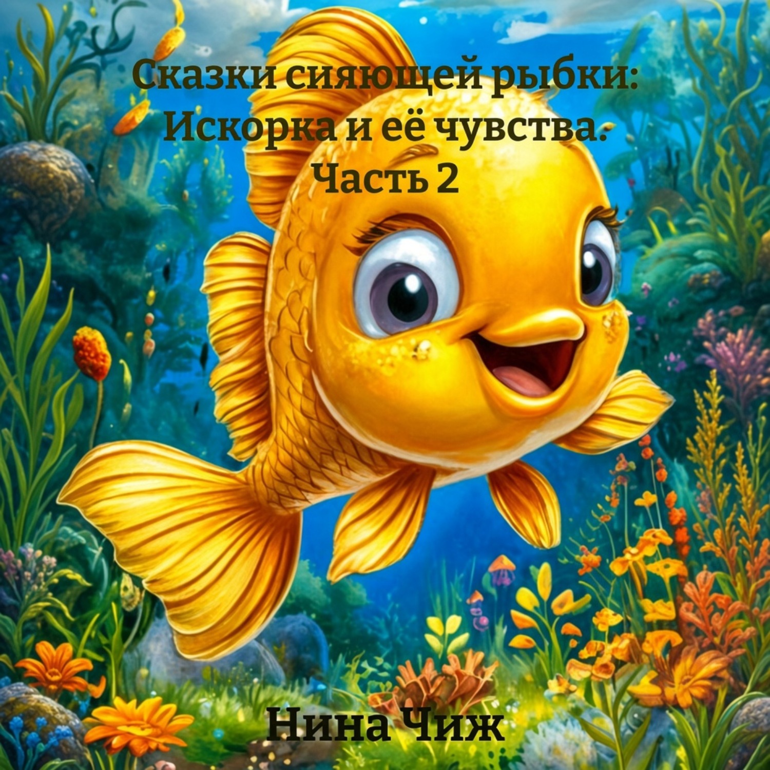 Обложка книги «Сказки сияющей рыбки: Искорка и её чувства. Часть 2»