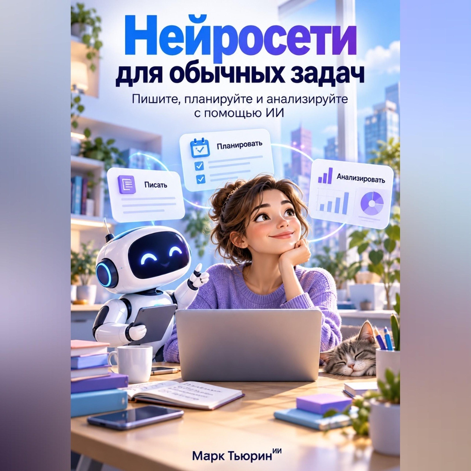 Обложка книги «Нейросети для обычных задач: Пишите, планируйте и анализируйте с помощью ИИ»