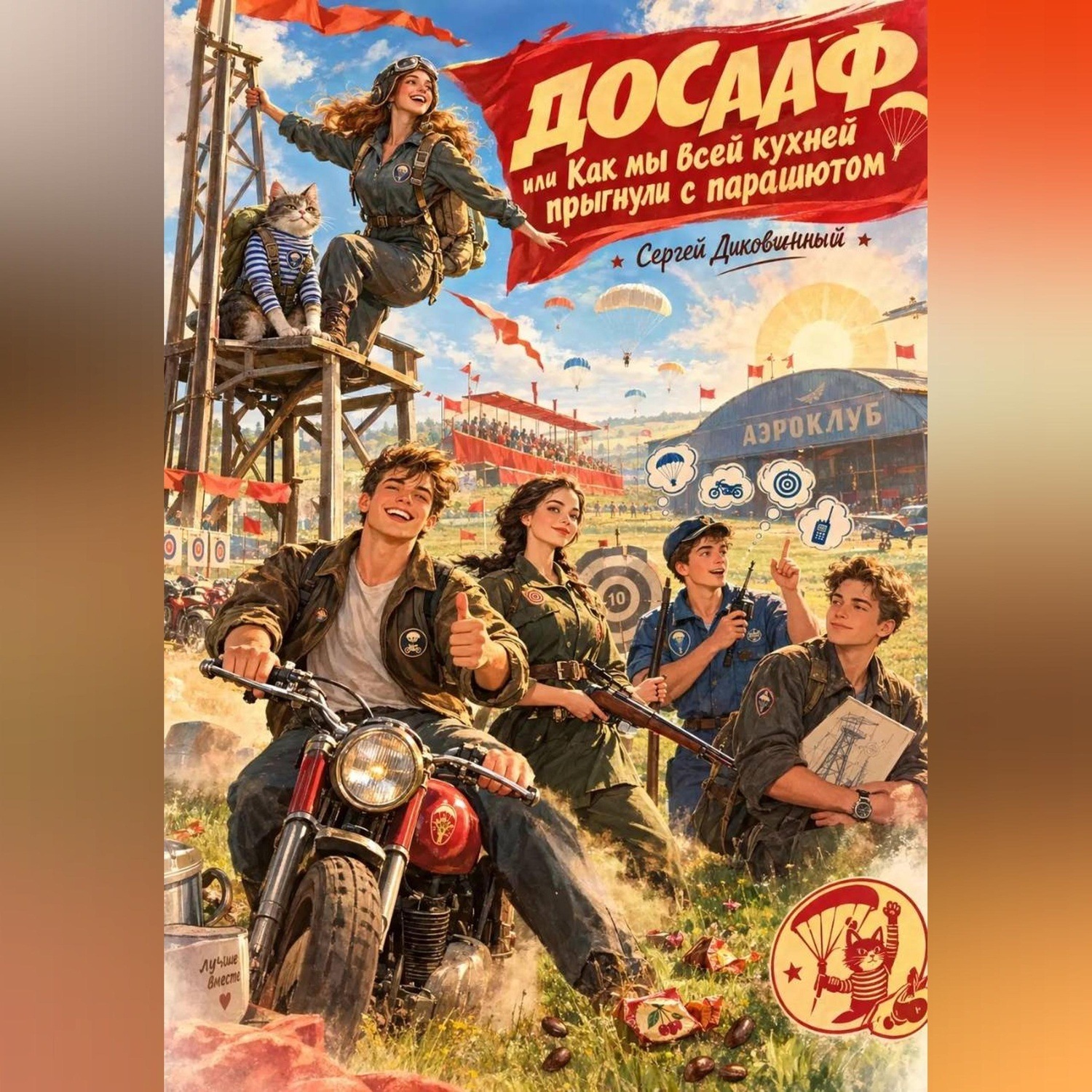 Обложка книги «ДОСААФ, или Как мы всей кухней прыгнули с парашютом»