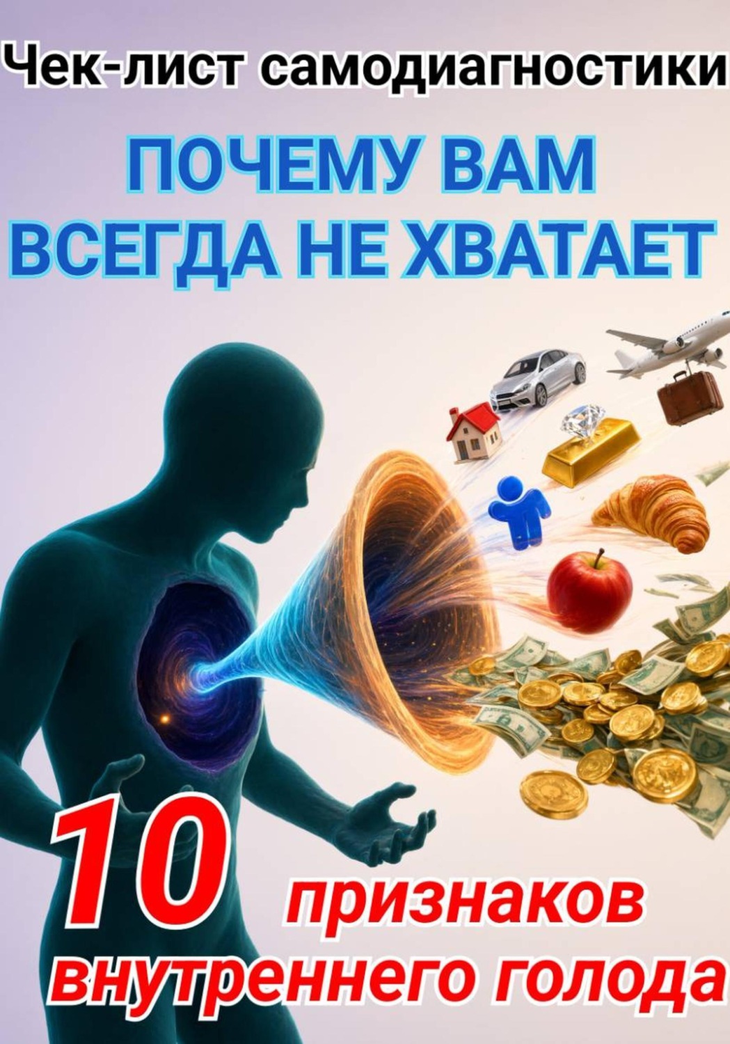 Обложка книги «Чек-лист самодиагностики ПОЧЕМУ ВАМ ВСЕГДА МАЛО 10 признаков внутреннего голода»