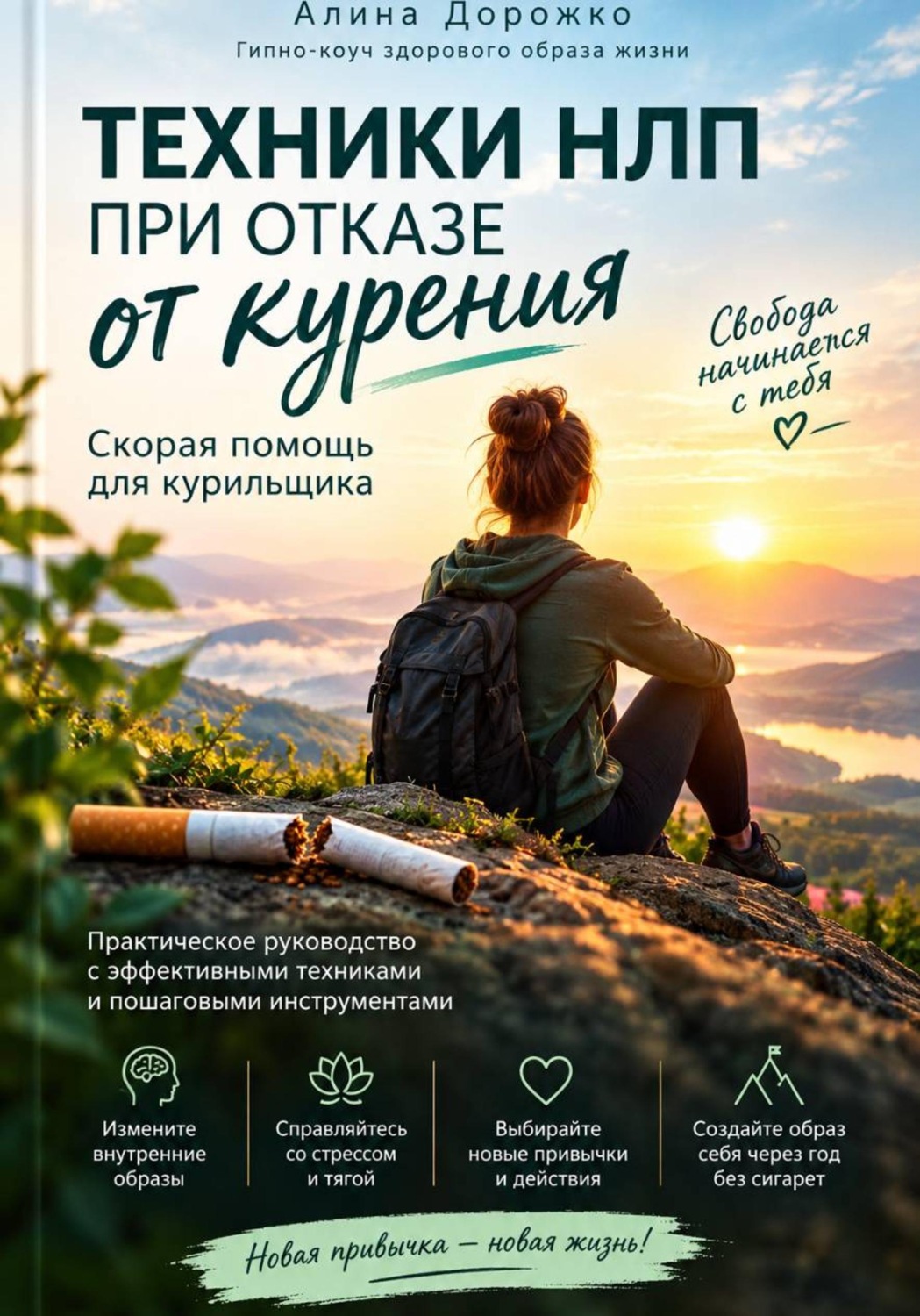 Обложка книги «ТЕХНИКИ НЛП ПРИ ОТКАЗЕ ОТ КУРЕНИЯ»
