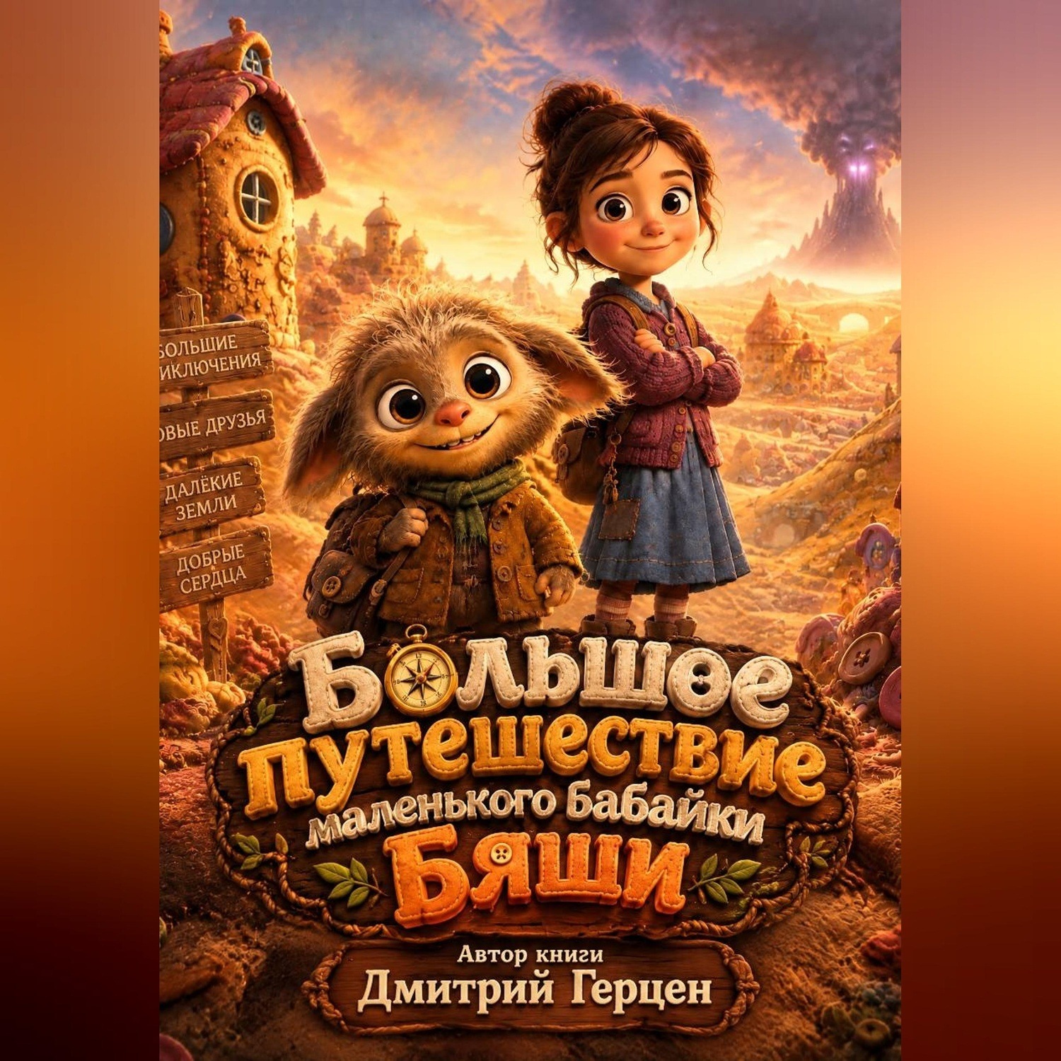 Обложка книги «Большое путешествие маленького бабайки Бяши»
