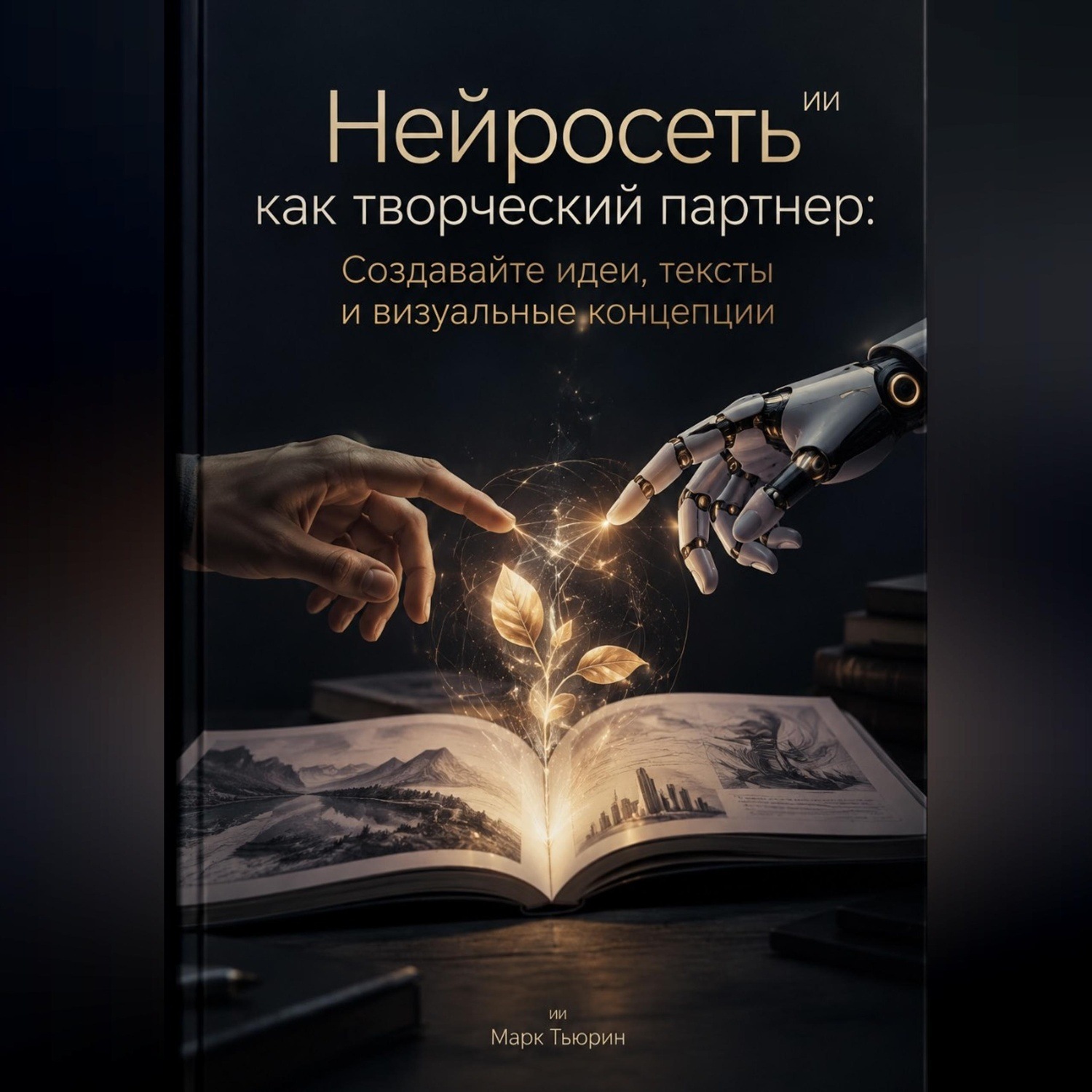 Обложка книги «Нейросеть как творческий партнер: Создавайте идеи, тексты и визуальные концепции»