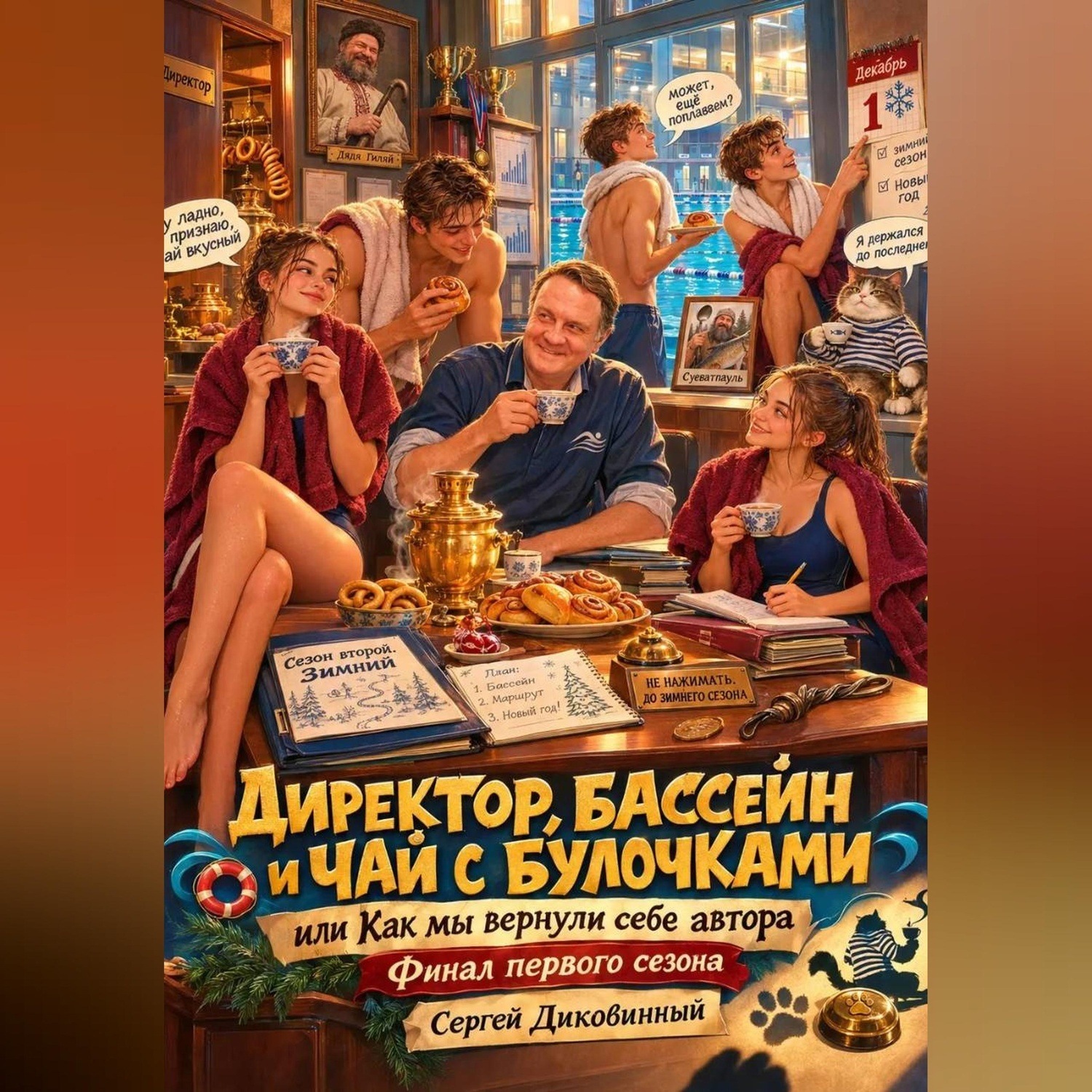 Обложка книги «Директор, бассейн и чай с булочками, или как мы вернули себе автора»