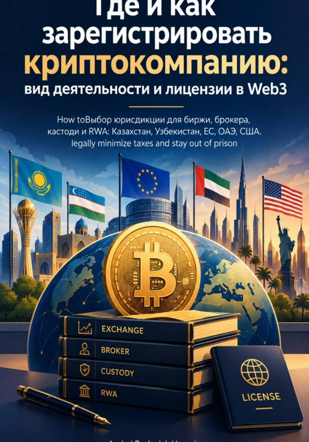 Обложка книги «Где и как зарегистрировать криптокомпанию: вид деятельности и лицензии в Web3»
