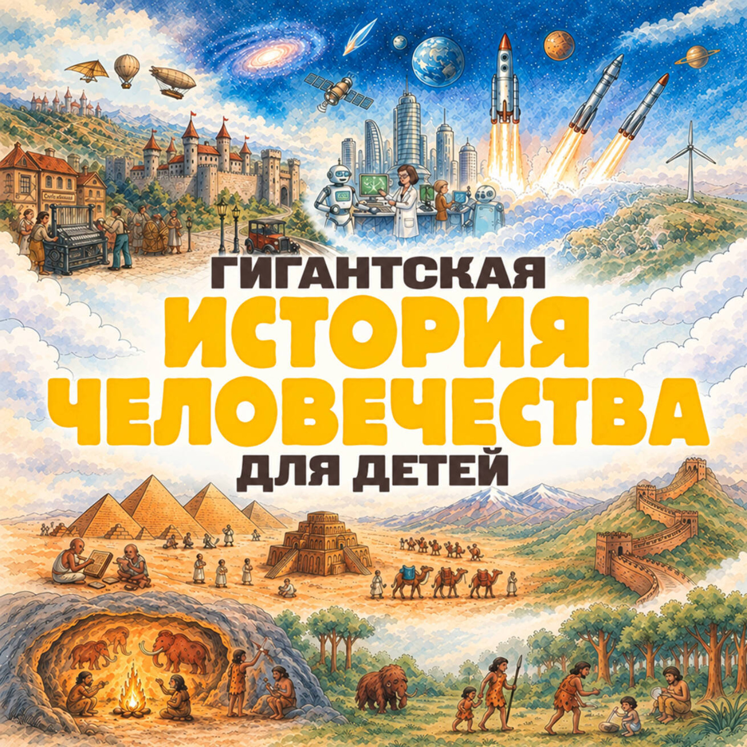 Обложка книги «Гигантская история человечества для детей»