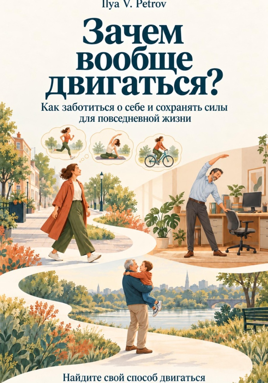 Обложка книги «Зачем вообще двигаться? Как заботиться о себе и сохранять силы для повседневной жизни. Найдите свой способ двигаться»