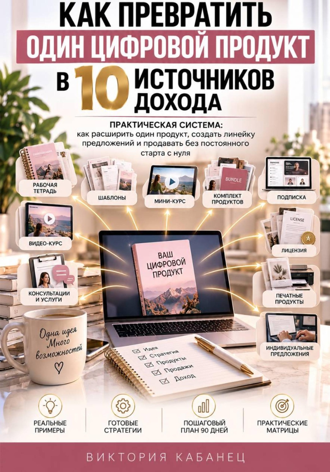 Обложка книги «Как превратить один цифровой продукт в 10 источников дохода»