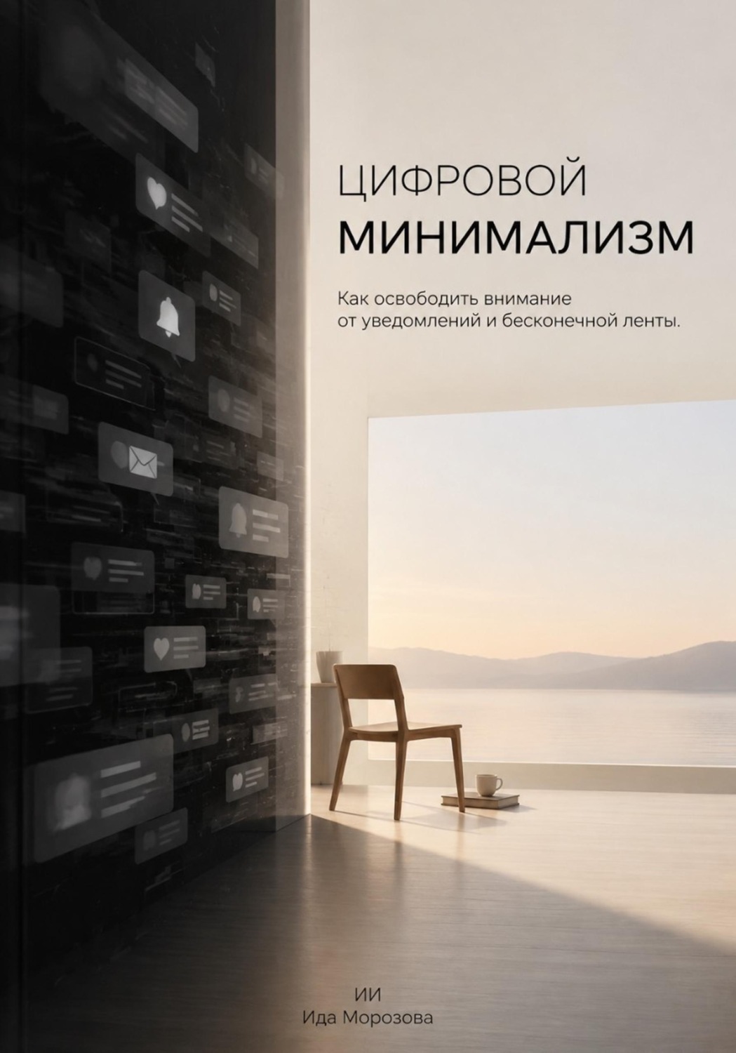 Обложка книги «Цифровой минимализм: Как освободить внимание от уведомлений и бесконечной ленты»