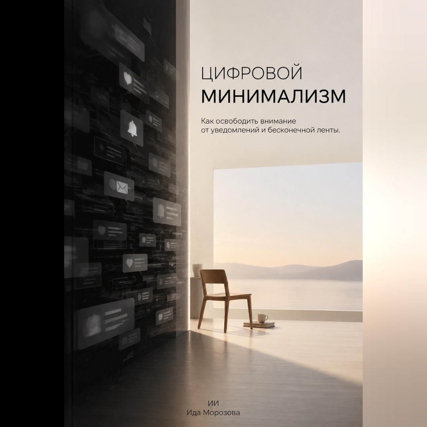 Обложка книги «Цифровой минимализм: Как освободить внимание от уведомлений и бесконечной ленты»