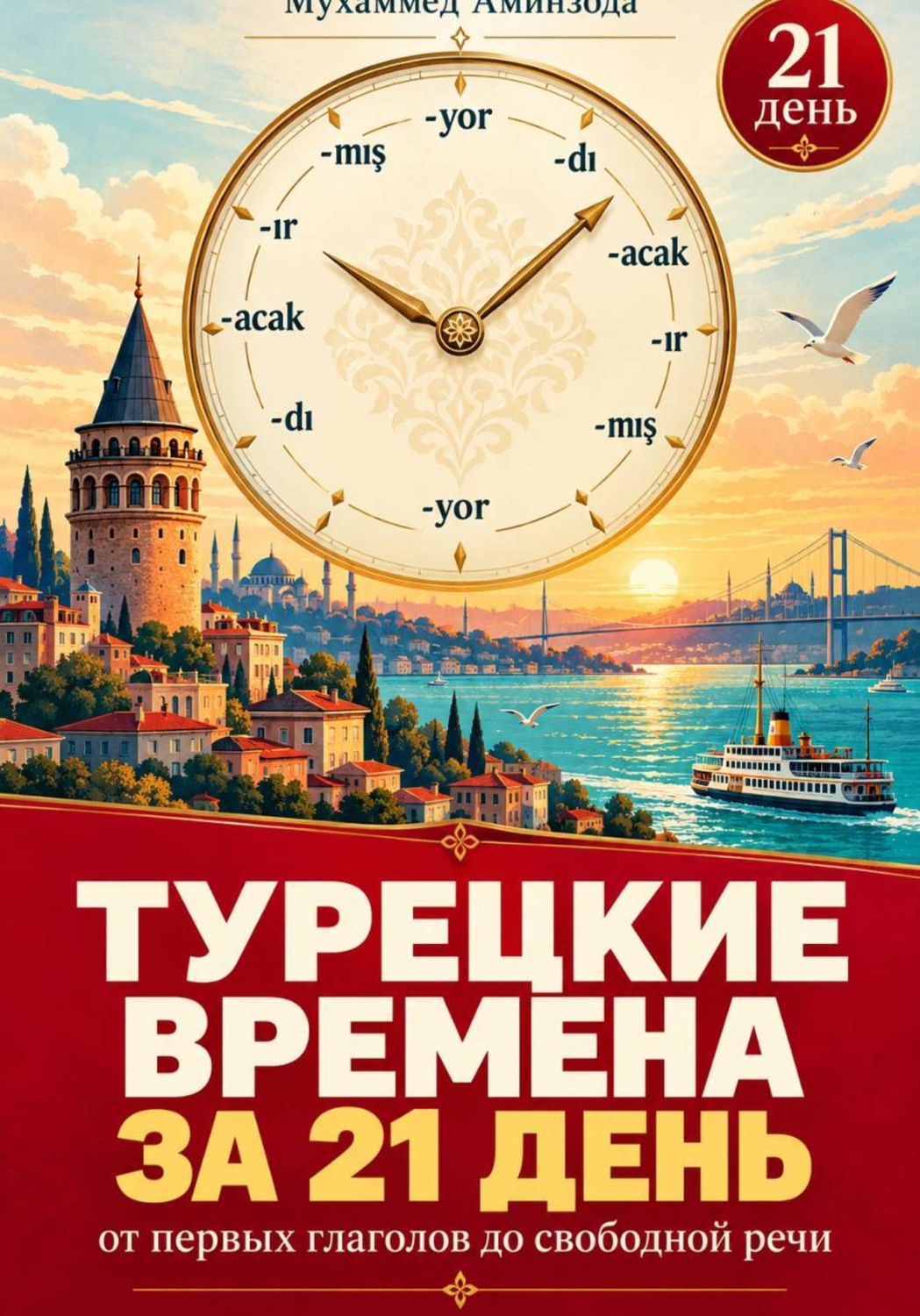 Обложка книги «Турецкие времена за 21 день от первых глаголов до свободной речи»