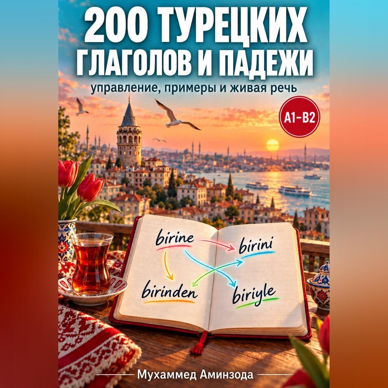 Обложка книги «200 турецких глаголов и падежи: управление, примеры и живая речь»