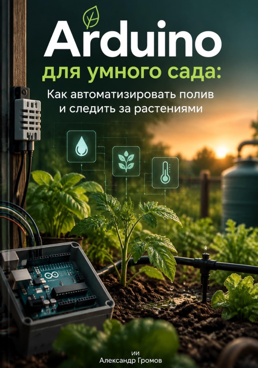 Обложка книги «Arduino для умного сада: Как автоматизировать полив и следить за растениями»