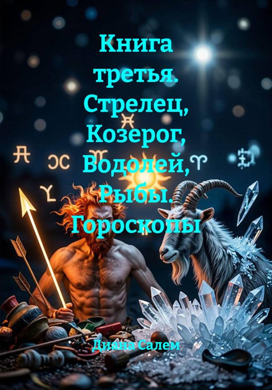 Обложка книги «Книга третья. Стрелец, Козерог, Водолей, Рыбы. Гороскопы»