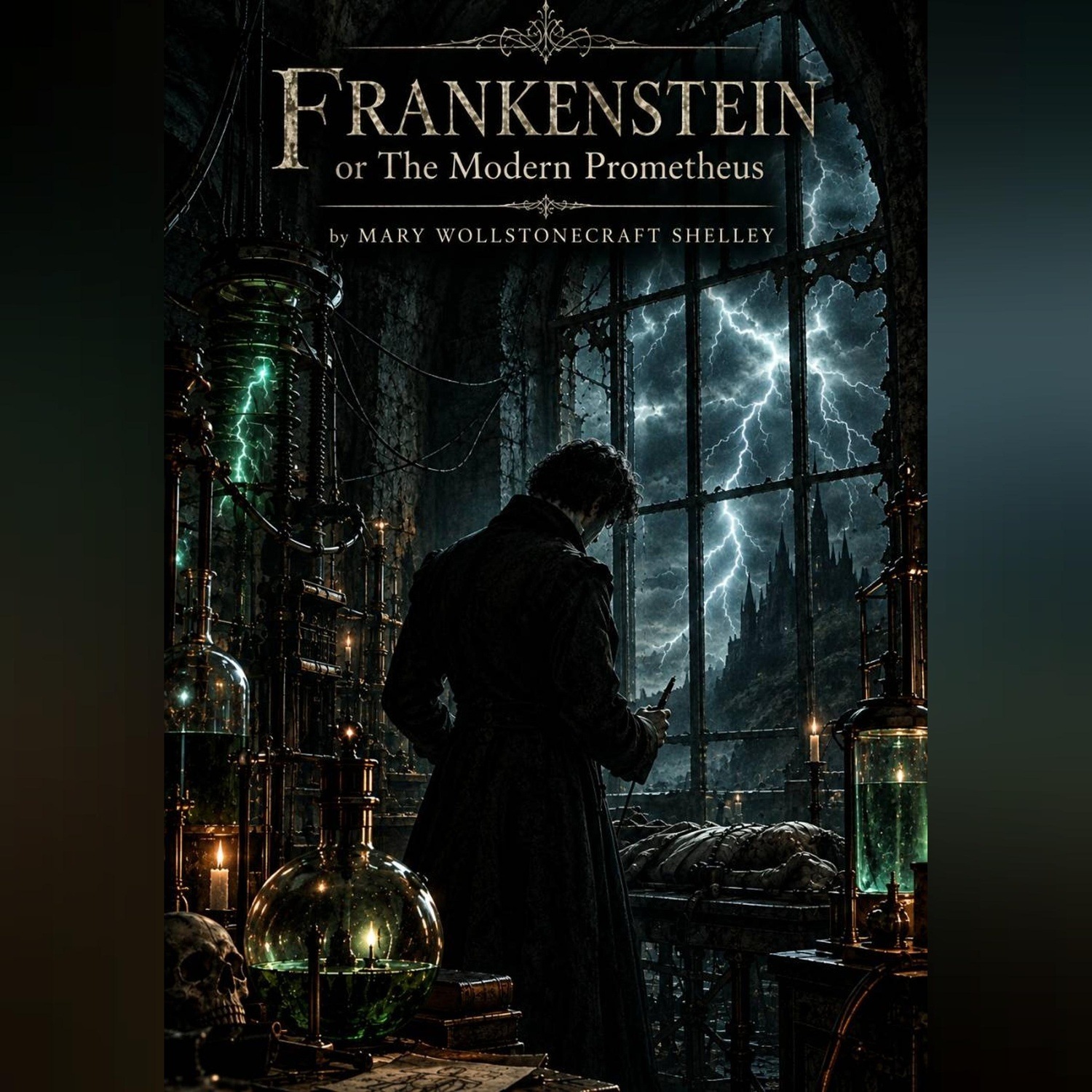 Обложка книги «Франкенштейн, или современный Прометей»