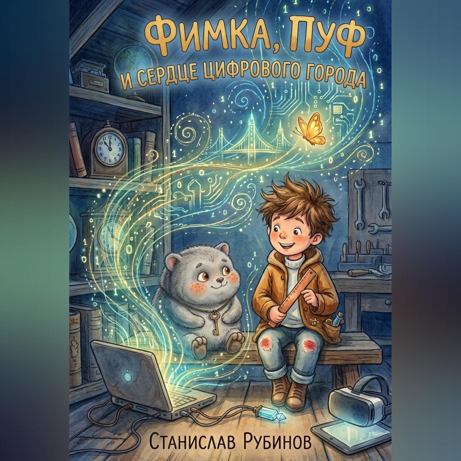 Обложка книги «Фимка, Пуф и Сердце Цифрового Города (Книга Четвертая)»