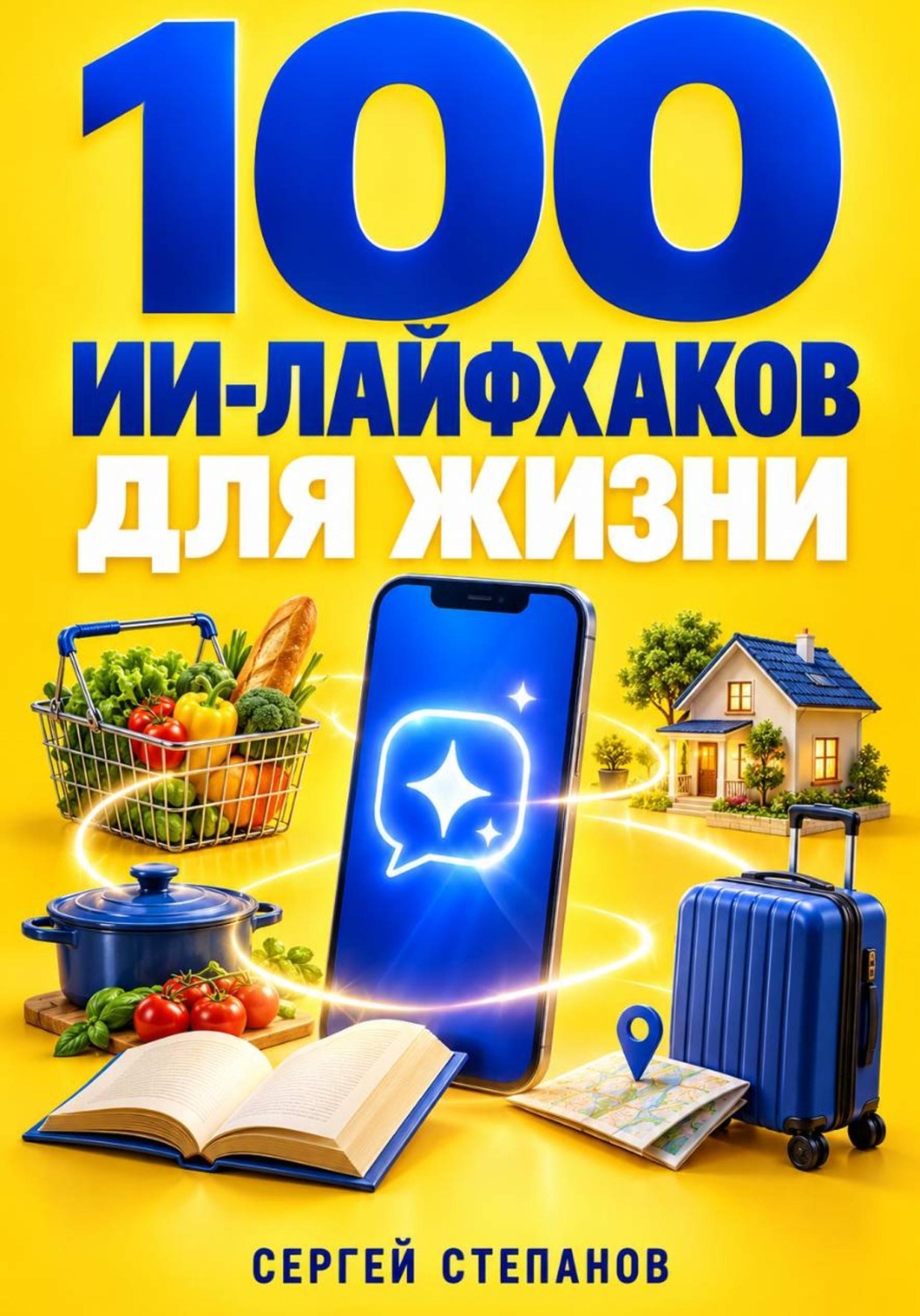 Обложка книги «100 ИИ-лайфхаков для жизни»