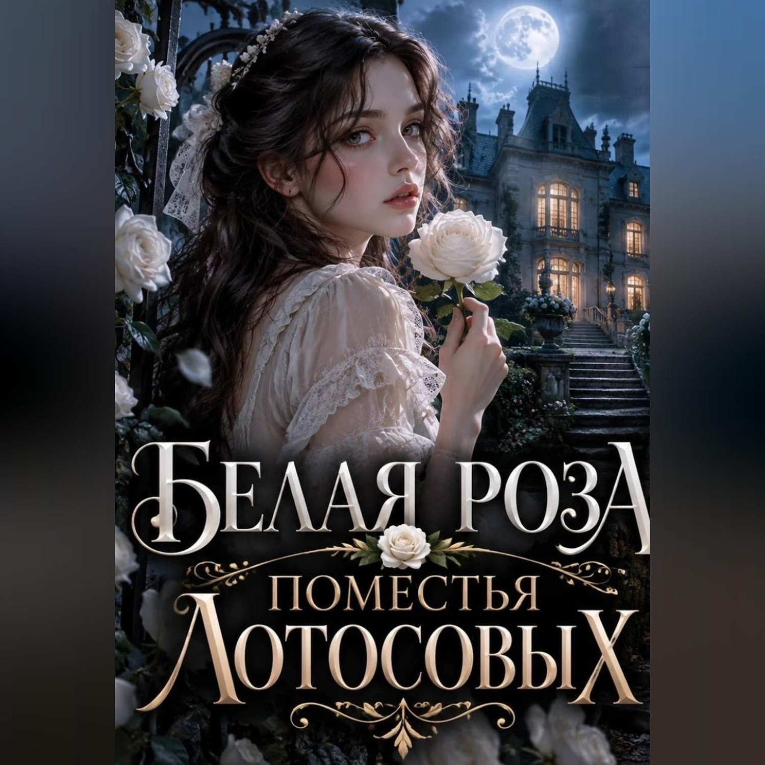 Обложка книги «Белая роза поместья Лотосовых»