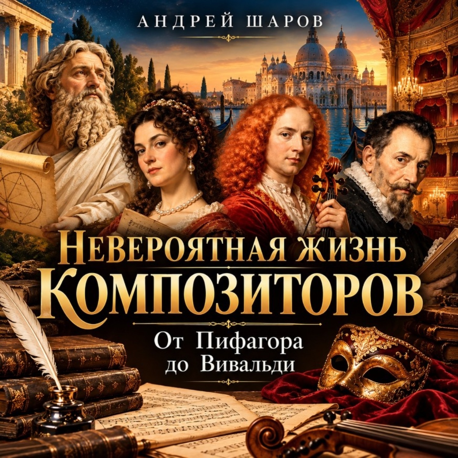 Обложка книги «Невероятная жизнь композиторов. От Пифагора до Вивальди»