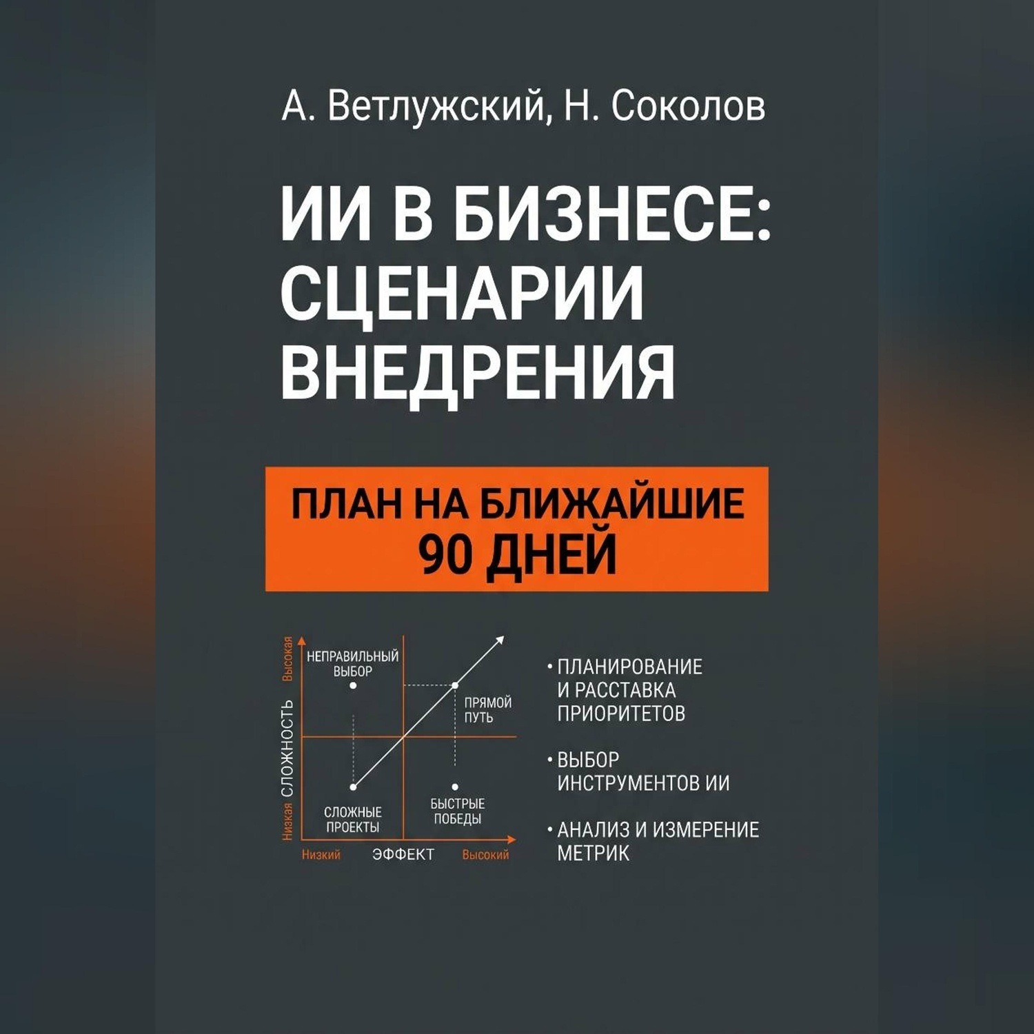 Обложка книги «ИИ в бизнесе: сценарии внедрения. План на ближайшие 90 дней: практическое руководство»