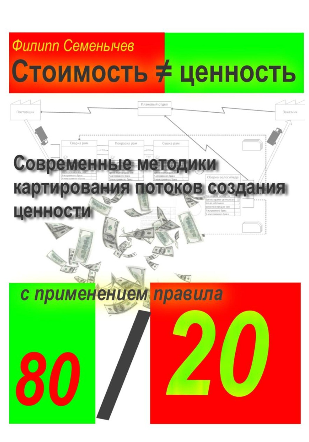 Обложка книги «Стоимость / ценность. Современные методики картирования потоков создания ценности с применением правила 80/20»