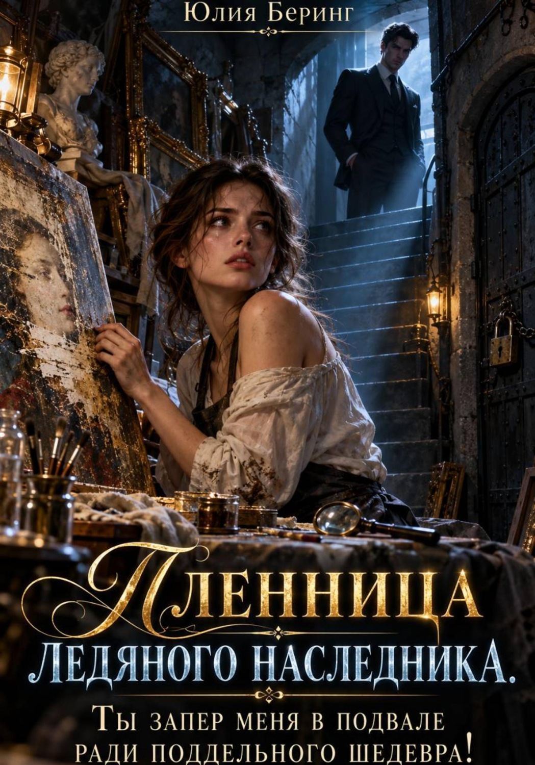 Обложка книги «Пленница ледяного наследника. Ты запер меня в подвале ради поддельного шедевра!»
