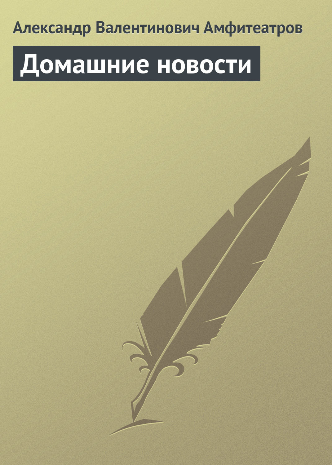 Обложка книги «Домашние новости»