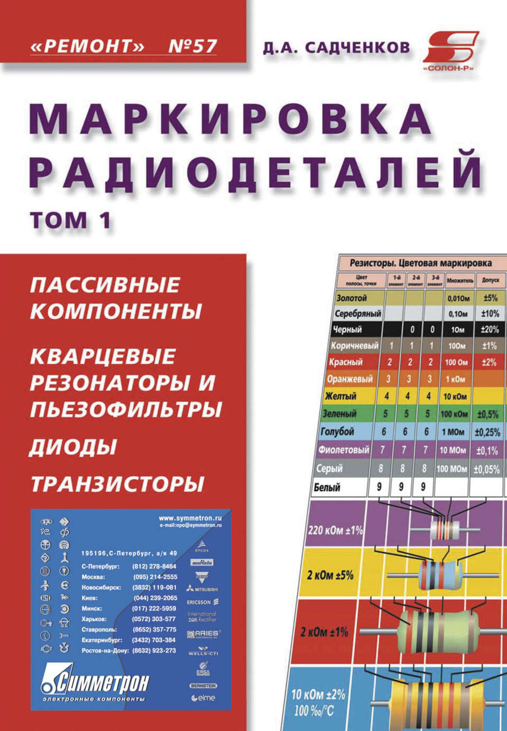 Обложка книги «Маркировка радиодеталей. Том 1»