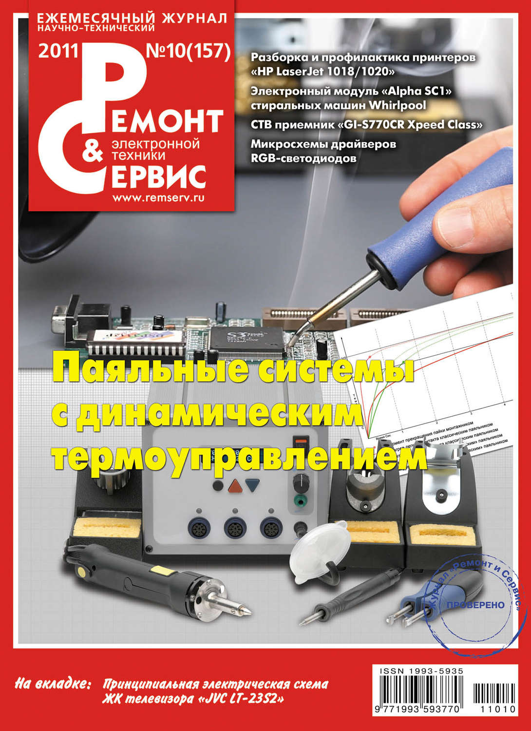 Обложка книги «Ремонт и Сервис электронной техники №10/2011»