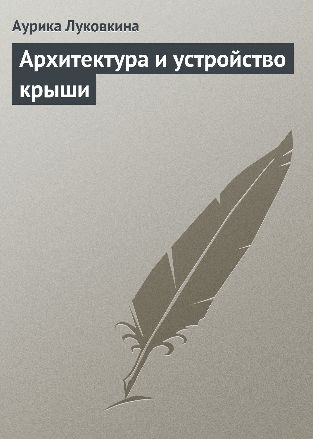 Обложка книги «Архитектура и устройство крыши»