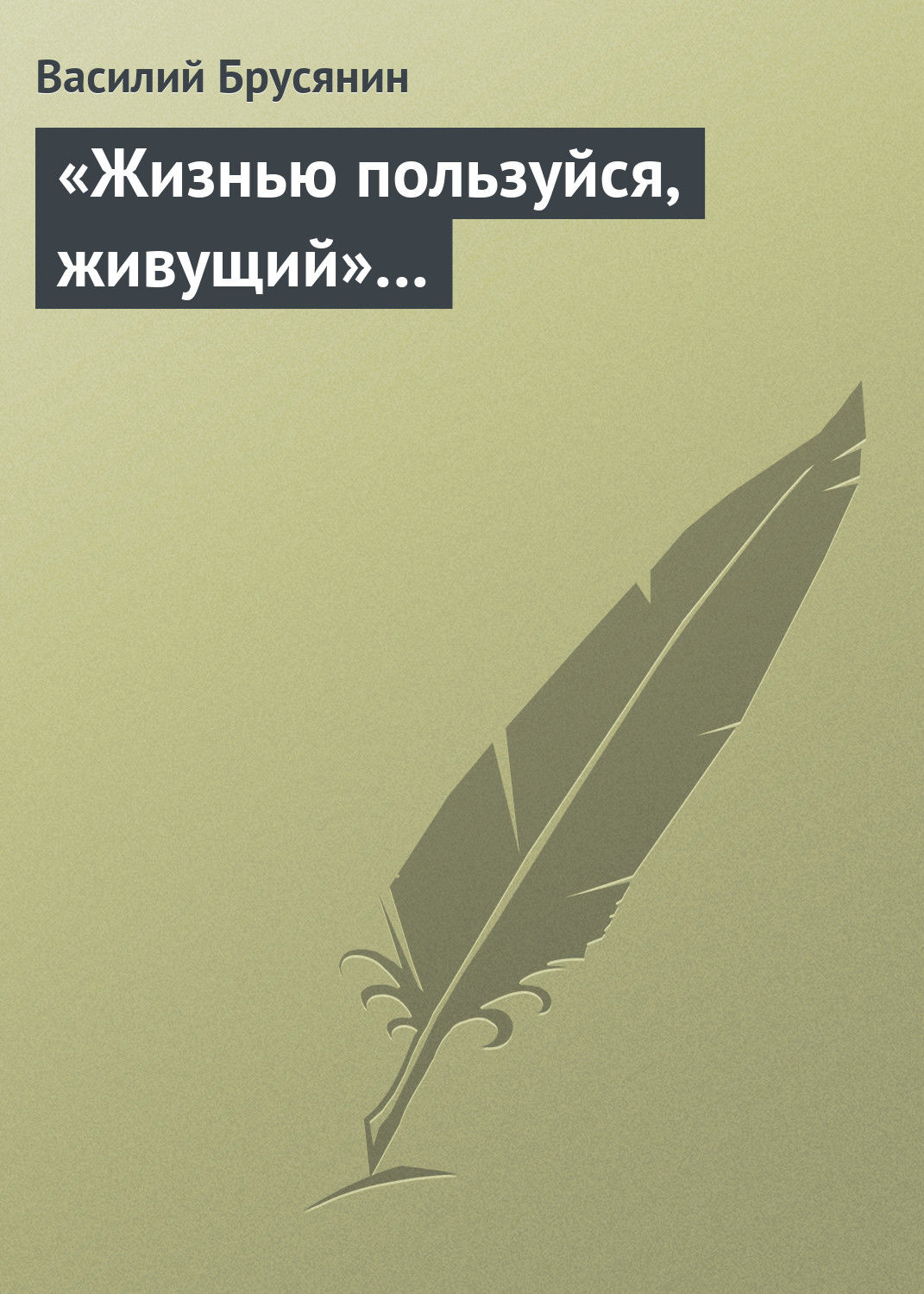 Обложка книги ««Жизнью пользуйся, живущий»…»