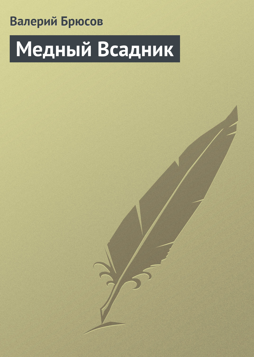Обложка книги «Медный Всадник»