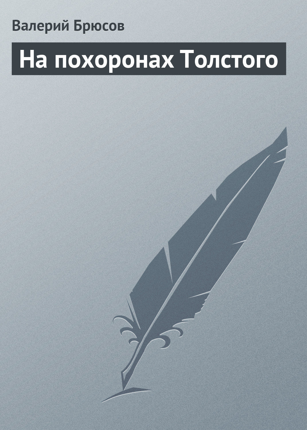 Обложка книги «На похоронах Толстого»
