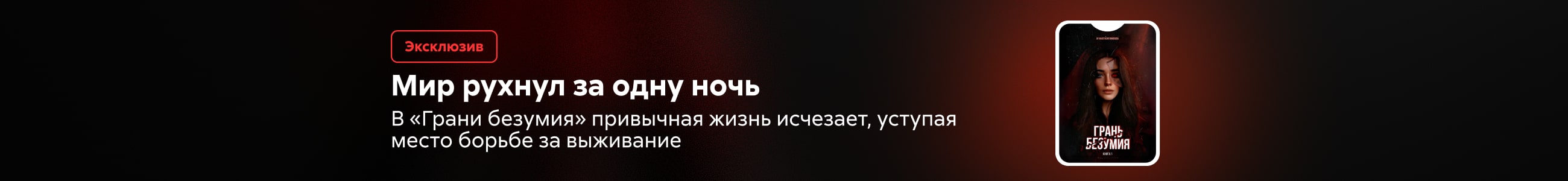 2548695 Бельчаева Анастасия Борисовна Грань безумия Баннер в жанре сверху реклама платных услуг