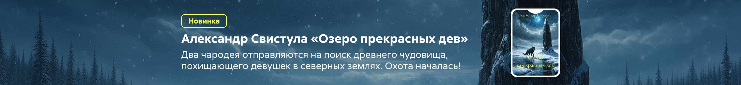 2529789  Свистула Александр Васильевич	Озеро прекрасных дев баннер СВЕРХУ (все жанры) реклама платных услуг