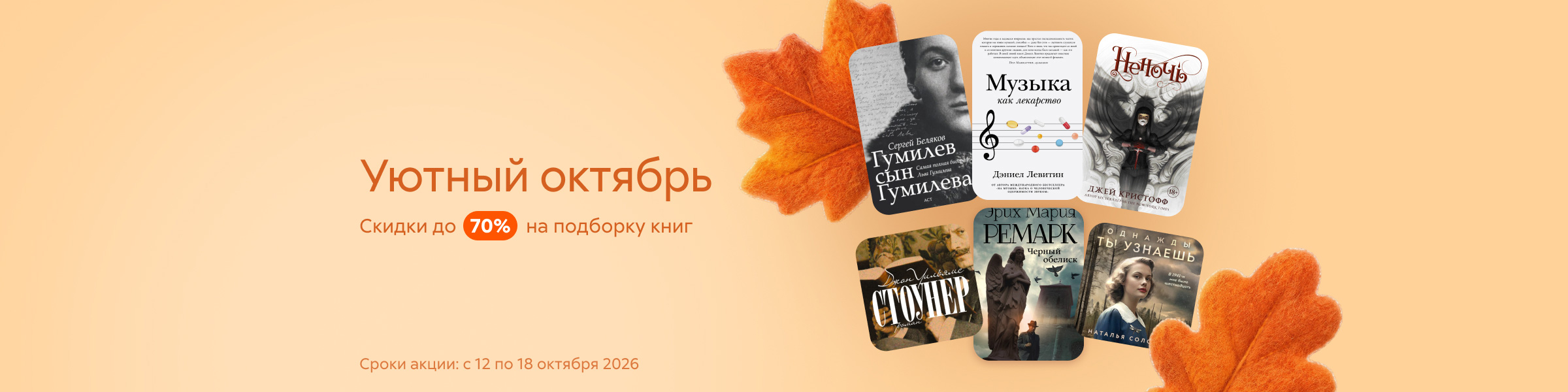 Уютный октябрь. Скидка до 70% на подборку_слайдер